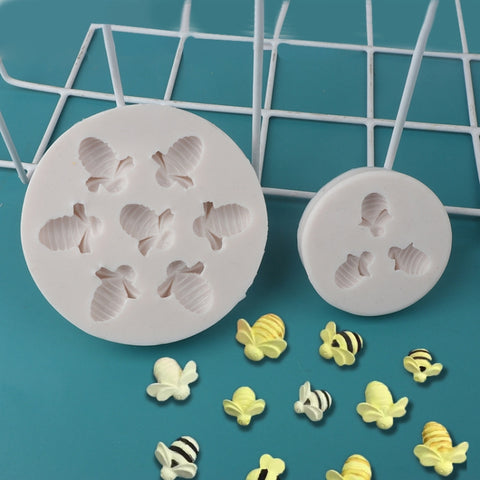 Little Bee Silicone Mold Fondant Chocolate Cake Mold, Mk-3171 Pink, Mk-3171 Light Gray, Mk-3172 Pink, Mk-3172 Light Gray