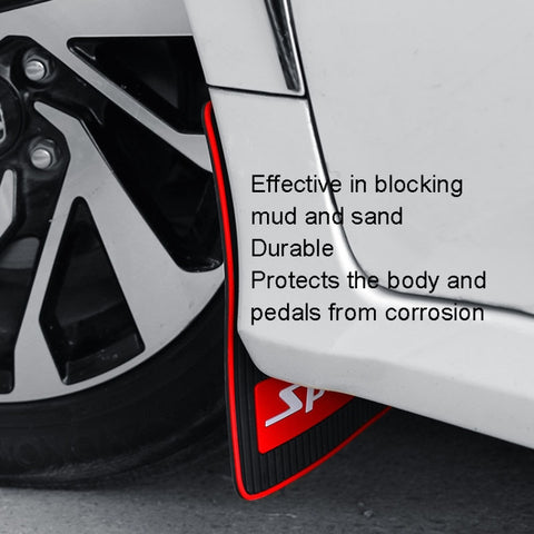 2pcs Car Tire Mud Flap Modification Plastic Anti-Splash Mud Flap, Sports, Cat Eye, Large Sports, Large Blank