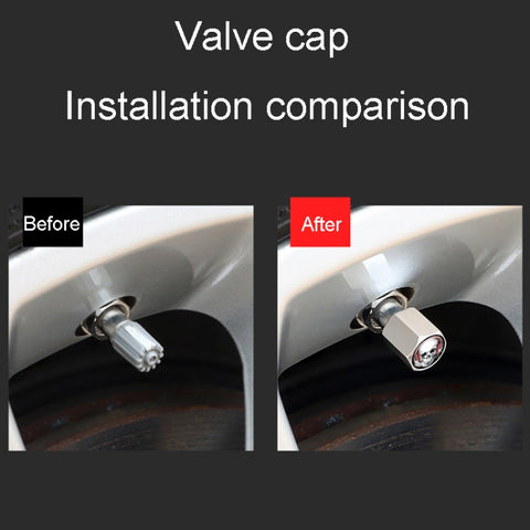 4pcs /Set Headset Skeleton Metal Tire Valve Caps Automobile Universal Modified Valve Covers, Headset Skeleton