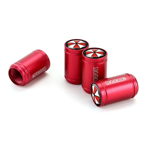 4pcs /Set Umbrella Metal Tire Valve Caps Automobile Universal Modified Valve Covers