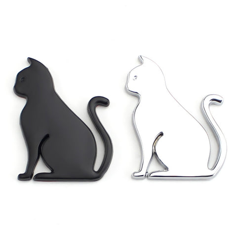 3D Cute Car Decoration Body Scratch Blocking Sticker, Black Cat, Silver Cat, Black Puppy, Silver Puppy