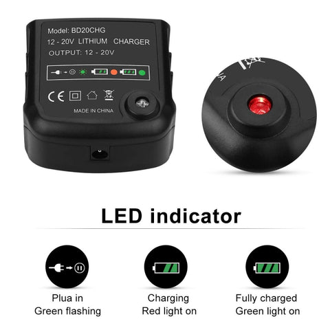 BD20CHG For Battery 20V Lithium Battery Charger Electric Tool Accessories, US, EU