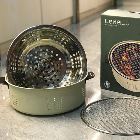 Charcoal Grill Stainless Steel Outdoor Camping Cooking Tea Around The Stove Barbecue Stove, Style A, Style B