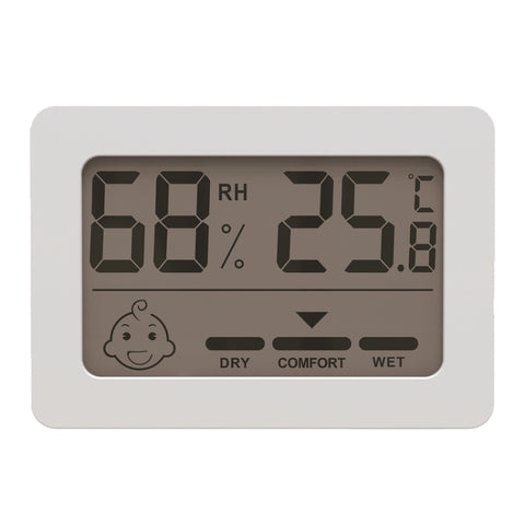 Household Indoor Mini Electronic Temperature And Humidity Meter With Stand, Rectangle