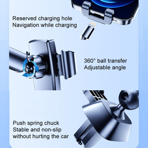 SHUNWEI SD-1132B Car Phone Suction Cup + Air Vent Holder Gravity Sensing Support Bracket