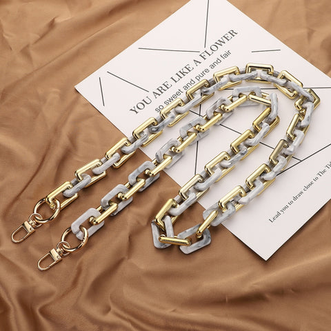 Retro Mobile Phone Chain Lanyard Tortoiseshell Acrylic Resin Bag Chain with Spacer, L205-3HS-40cm, L205-3HS -60cm, L205-3HS-120cm, L205-2HS-40cm, L205-2HS -60cm, L205-2HS-100cm, L205-LS-40cm, L205-LS-60cm, L205-LS-100cm
