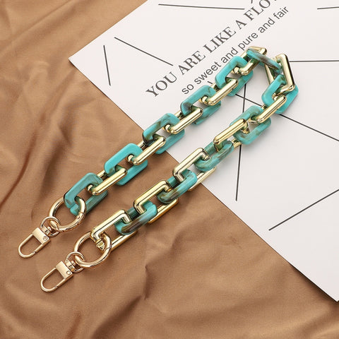 Retro Mobile Phone Chain Lanyard Tortoiseshell Acrylic Resin Bag Chain with Spacer, L205-3HS-40cm, L205-3HS -60cm, L205-3HS-120cm, L205-2HS-40cm, L205-2HS -60cm, L205-2HS-100cm, L205-LS-40cm, L205-LS-60cm, L205-LS-100cm