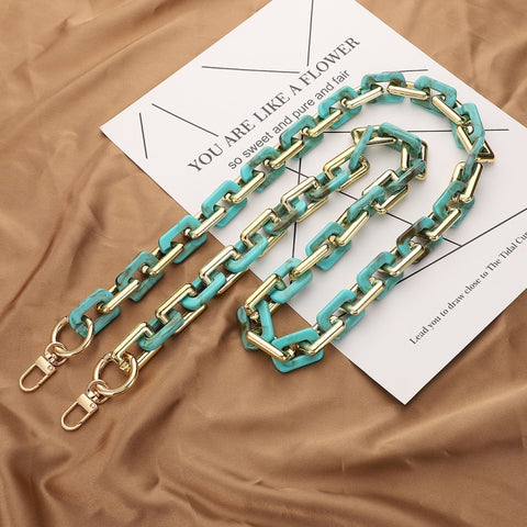 Retro Mobile Phone Chain Lanyard Tortoiseshell Acrylic Resin Bag Chain with Spacer, L205-3HS-40cm, L205-3HS -60cm, L205-3HS-120cm, L205-2HS-40cm, L205-2HS -60cm, L205-2HS-100cm, L205-LS-40cm, L205-LS-60cm, L205-LS-100cm