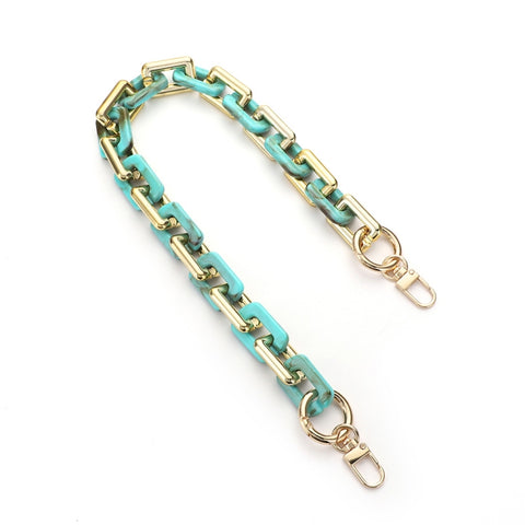 Retro Mobile Phone Chain Lanyard Tortoiseshell Acrylic Resin Bag Chain with Spacer, L205-3HS-40cm, L205-3HS -60cm, L205-3HS-120cm, L205-2HS-40cm, L205-2HS -60cm, L205-2HS-100cm, L205-LS-40cm, L205-LS-60cm, L205-LS-100cm