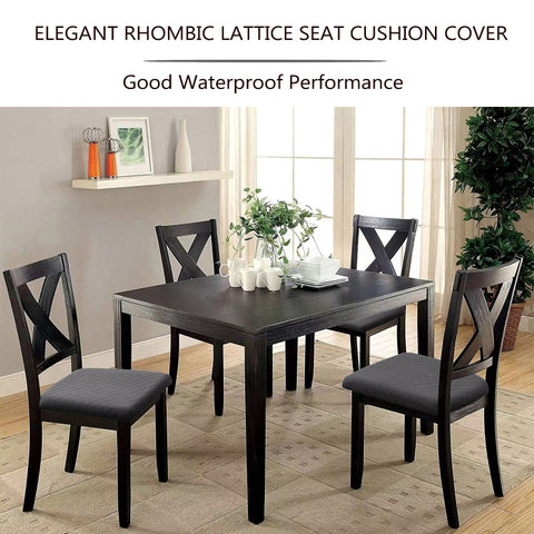 Diamond Plaid Jacquard Chair Cushion Cover Hotel Restaurant Dining Table Chair Cover