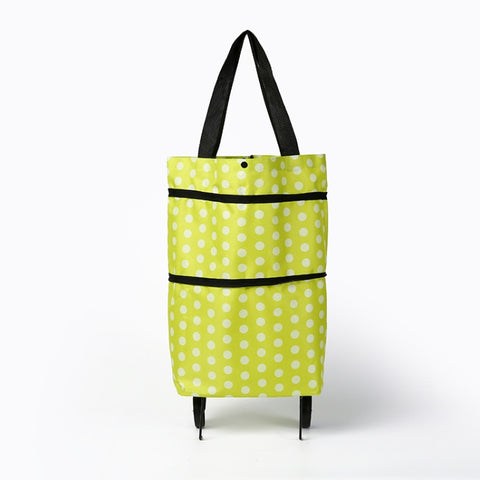 2 In 1  Oxford Cloth Shopping Bag Foldable Shopping Trolley Cart