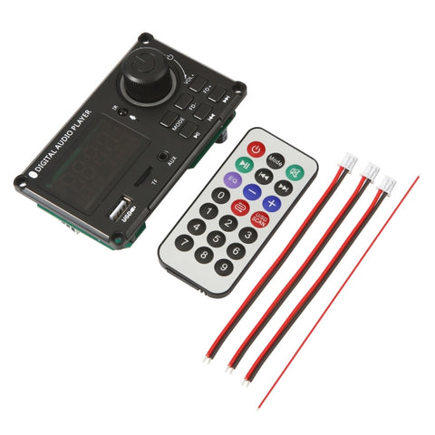 100W 12V TPA3116 Color Screen Power Amplifier Bluetooth Decoder Board With Recording Call, Silicone Remote Control, Small Silicone Remote Control, Small Remote Control