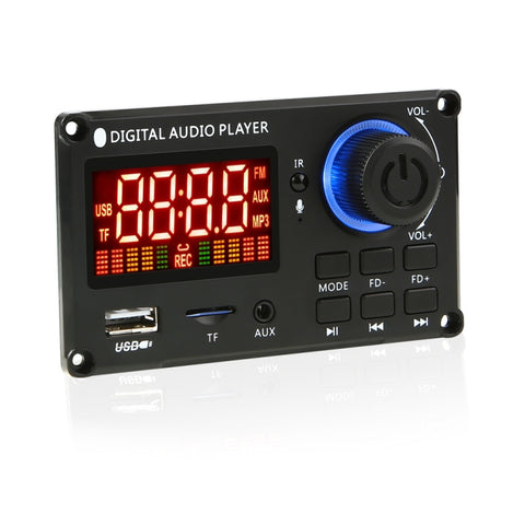 100W 12V TPA3116 Color Screen Power Amplifier Bluetooth Decoder Board With Recording Call, Silicone Remote Control, Small Silicone Remote Control, Small Remote Control