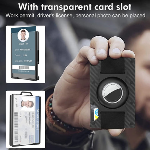 Aluminum Wallet Men Card Holder Transparent Business Card Holder