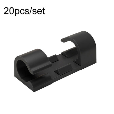 20pcs /Set Medium Self-Adhesive Cable Organizer Clip Network Cord Fixed Storage Clamp