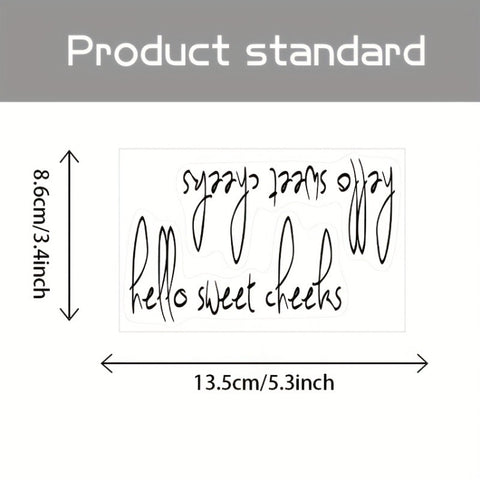 2pcs /Set Waterproof and Oilproof Vinyl Stickers Mirror Decorative Stickers, Hello sweet cheeks, You look amazing