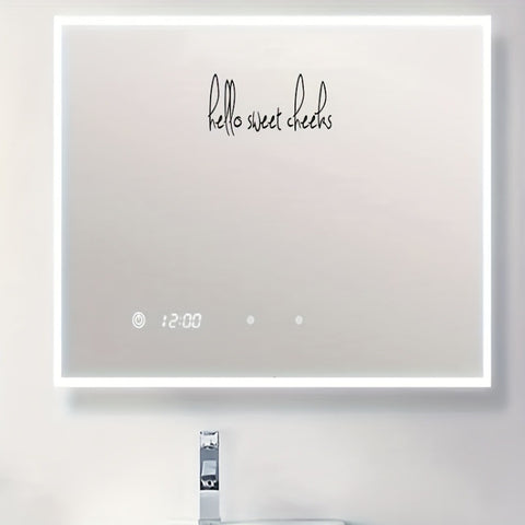 2pcs /Set Waterproof and Oilproof Vinyl Stickers Mirror Decorative Stickers, Hello sweet cheeks, You look amazing