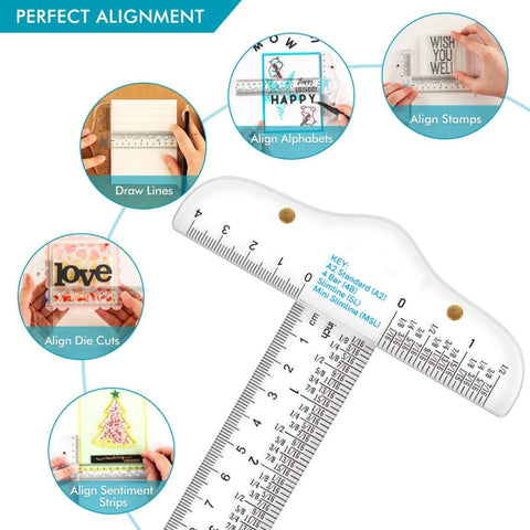 Plastic T-Square Ruler Learning Stationery Ruler