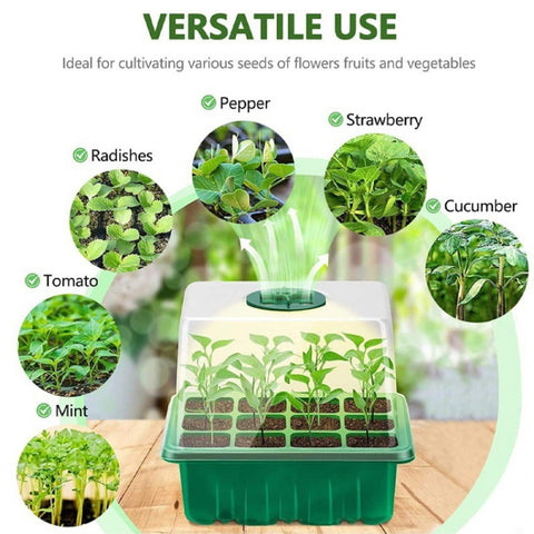 1pcs/set 12-hole Thickened Adjustable Breathable Cover Seedling Box, 1pcs/set 12-hole