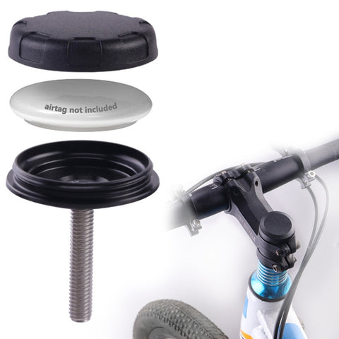 For AirTag 2nd Gen / AirTag 1st Gen Tracker Case Bicycle Hidden Headset Mount Anti-Theft Bike Locator Bracket Holder, Round, Beer Cover