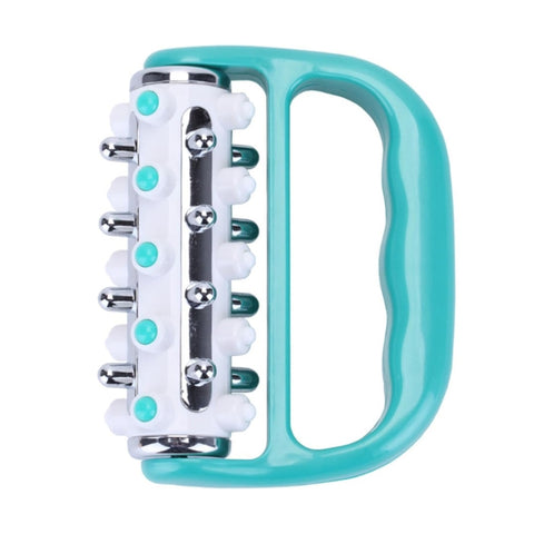 Handheld Curved Five-row Iron Column Roller Soothing Massager