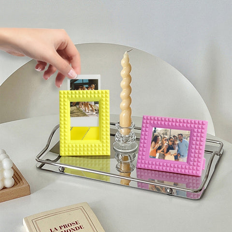 Mini 3-Inch Rivet Vertical Color Celebrity Photo Card Photo Frame
