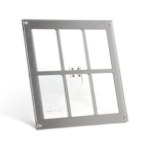 Six Palace Grid Color 3 Inch Three-Dimensional Magnet Photo Frame For Polaroids, Black, White, Fantasy, Mirror