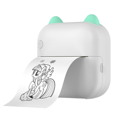M5 Mini Cartoon Portable Bluetooth Printer Photo Thermal Printer, Blue, Pink