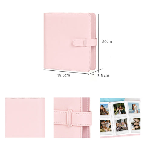 For Polaroid Square 288 Photo Ticket Bank Card Storage Book, Pink, Blue, Black, Brown
