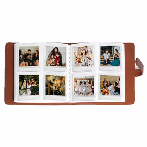 For Polaroid Square 288 Photo Ticket Bank Card Storage Book, Pink, Blue, Black, Brown