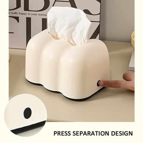 Cloud Tissue Box Tabletop Cream Style Wall Hanging Plastic Napkins Holder