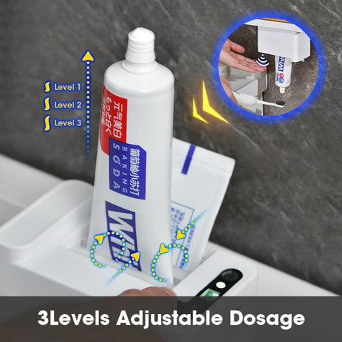 Smart Induction Toothpaste Squeezer Electric Automatic Toothpaste Dispenser, Battery White, Rechargeable  White, Battery Silver, Rechargeable Silver