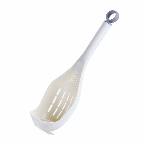 Multifunctional Garlic Press Filter Slotted Spoon Baby Food Grinding Tools, White Gray, Blue Light Blue, Deep Blue Yellow