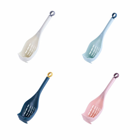 Multifunctional Garlic Press Filter Slotted Spoon Baby Food Grinding Tools, White Gray, Blue Light Blue, Deep Blue Yellow