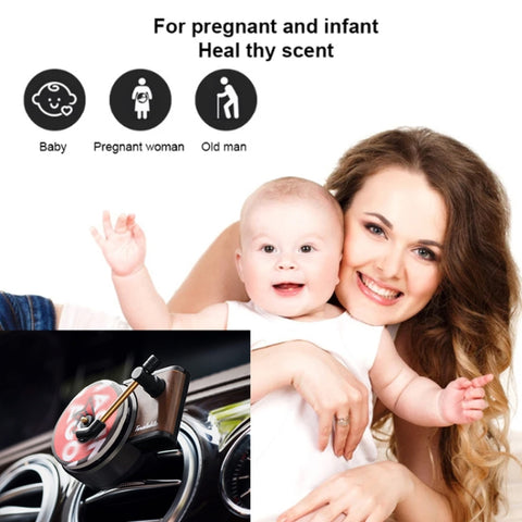 Car Aroma Diffuser Air Vent Rotating Retro Gramophone Fragrance Diffuser Ornament, Gramophone+3pcs Refill Aroma