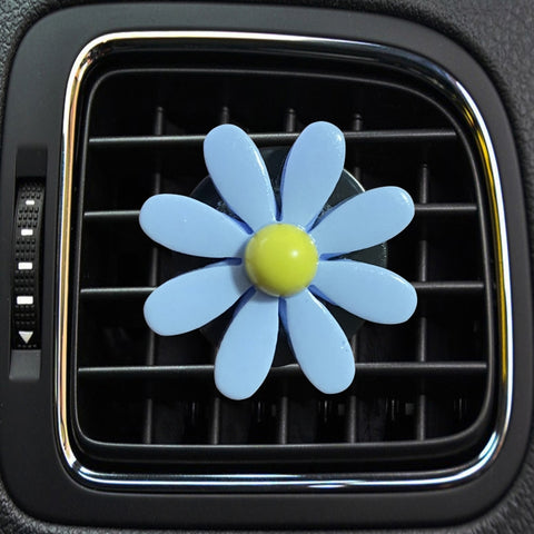 Colorful Daisy Car Decorative Air Vent Aromatherapy Clip, Blue, Pink, White, Yellow