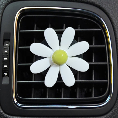 Colorful Daisy Car Decorative Air Vent Aromatherapy Clip, Blue, Pink, White, Yellow