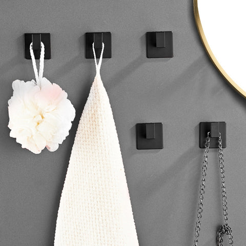 Thickened Solid Hooks Toilet Clothes Hooks Aluminum Free Perforation Wall Clothes Hat Hanger, 9524