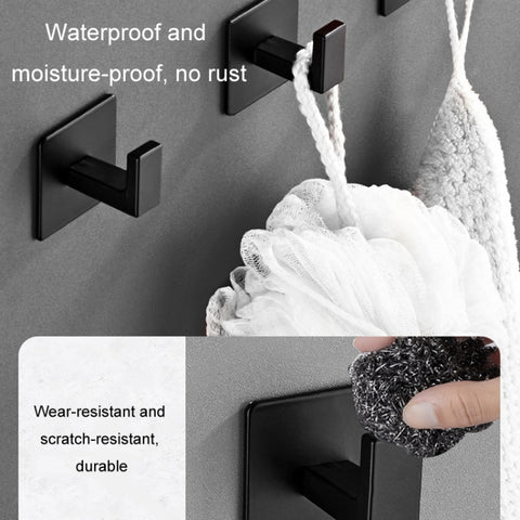 Thickened Solid Hooks Toilet Clothes Hooks Aluminum Free Perforation Wall Clothes Hat Hanger, 9524