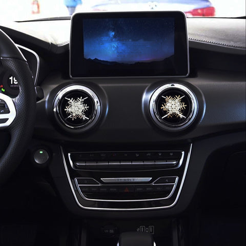 Rhinestone Metal Snowflake Car Air Vent Aromatherapy Decorative Clip
