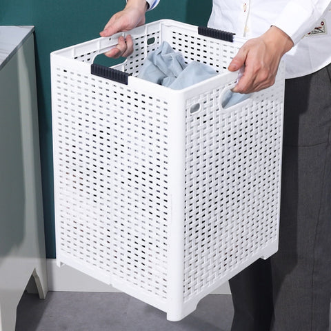 Foldable Dirty Clothes Basket Wall Mounted Bathroom Dirty Clothes Storage Frame Plastic Laundry Basket, Plus Large White, Plus Large Gray, Plus Large Black, Extra Large Black, Extra Large White, Extra Large Gray