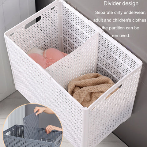 Foldable Dirty Clothes Basket Wall Mounted Bathroom Dirty Clothes Storage Frame Plastic Laundry Basket, Plus Large White, Plus Large Gray, Plus Large Black, Extra Large Black, Extra Large White, Extra Large Gray