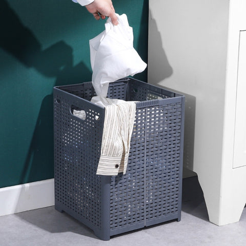 Foldable Dirty Clothes Basket Wall Mounted Bathroom Dirty Clothes Storage Frame Plastic Laundry Basket, Plus Large White, Plus Large Gray, Plus Large Black, Extra Large Black, Extra Large White, Extra Large Gray