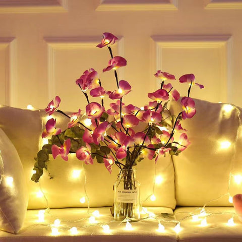 Butterfly Orchid Chandelier Room Bedroom Decoration Vase Lamp