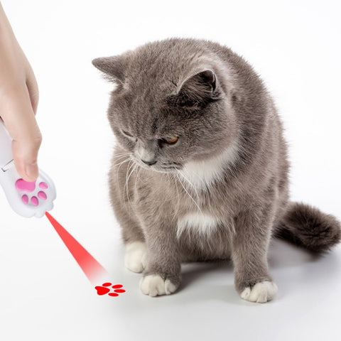 Pet Projection Toy USB Rechargeable LED Pattern Projector Cat Teaser Interactive Toys, A Type-Red Laser+ Green Light, B Type-Red Laser+ Red Light, C Type-UV Light+Green Light, D Type -UV Light+Red Light
