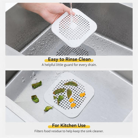 Floor Drain Pad With Suction Pad Kitchen Bathroom Anti Clogging Hair Strainer Sewer Floor Drain Plugs