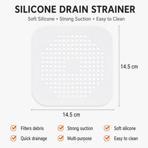 Floor Drain Pad With Suction Pad Kitchen Bathroom Anti Clogging Hair Strainer Sewer Floor Drain Plugs