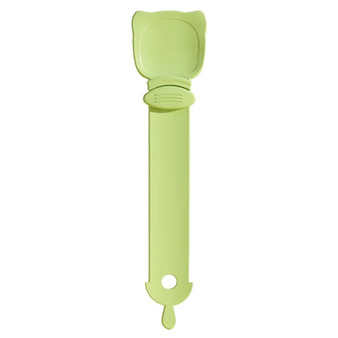 Cat Feeder Cat Strip Squeezer Pet Snack Minced Meat Feeding Spoon, Orange, Green, Beige