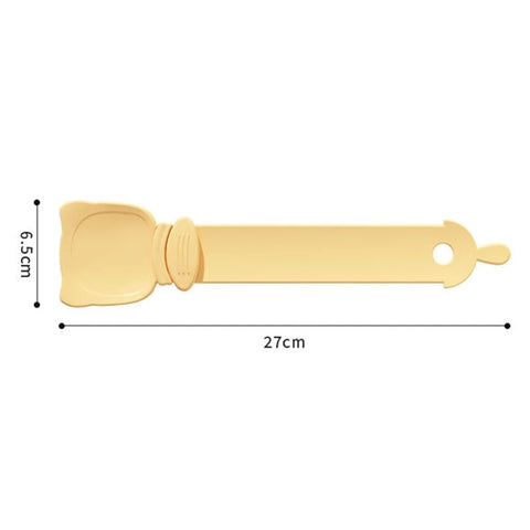 Cat Feeder Cat Strip Squeezer Pet Snack Minced Meat Feeding Spoon, Orange, Green, Beige