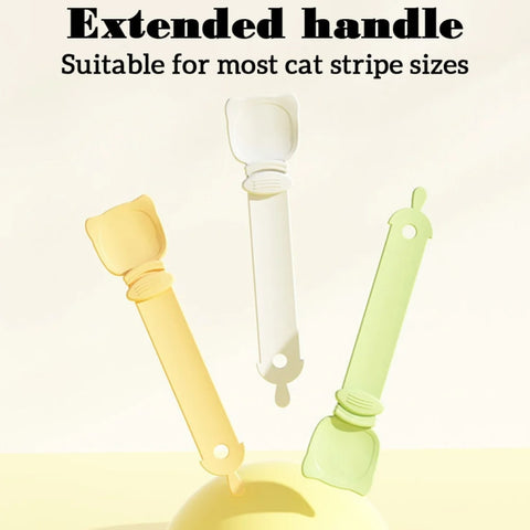 Cat Feeder Cat Strip Squeezer Pet Snack Minced Meat Feeding Spoon, Orange, Green, Beige
